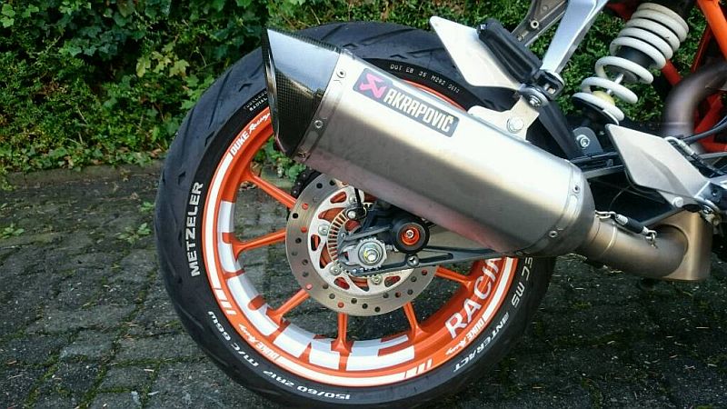 Wheel sticker KTM Duke 10 Spokes Orange White Felgenaufkleber Felgenrandaufkleber