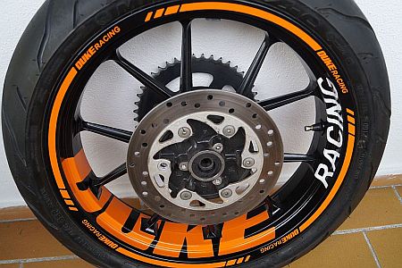 Felgenaufkleber Felgenrandaufkleber KTM Duke 10-Speichen Felgen