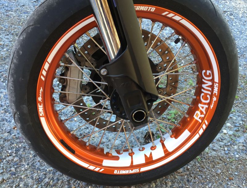 Felgenaufkleber Felgenrandaufkleber Wheelsticker Supermoto KTM SMC