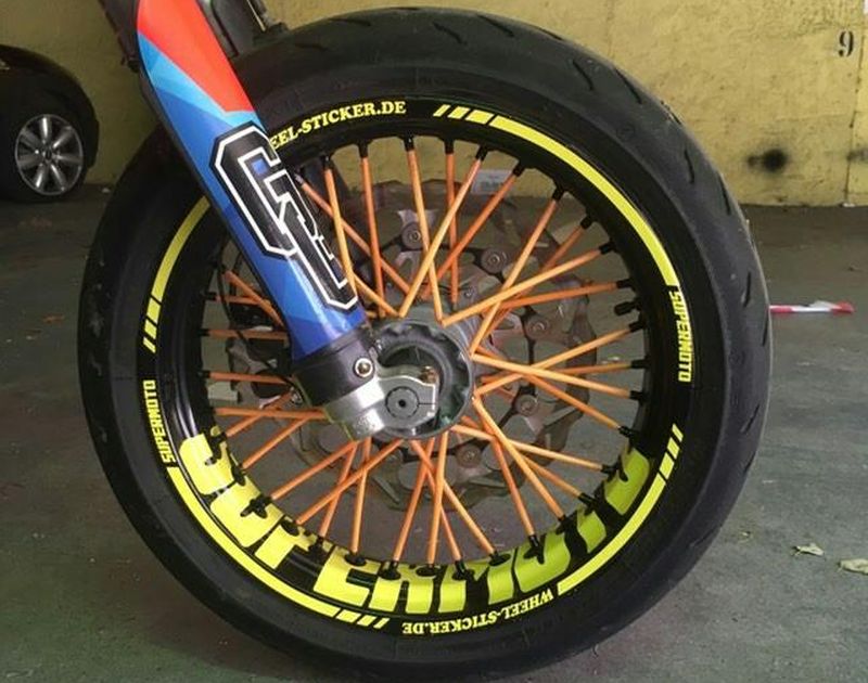 supermoto KTM 660 racing-Easy-wrapped jantes autocollant wheel sticker décalque 