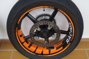 Felgenaufkleber Felgenrandaufkleber Wheelsticker KTM Duke 5-Speichen