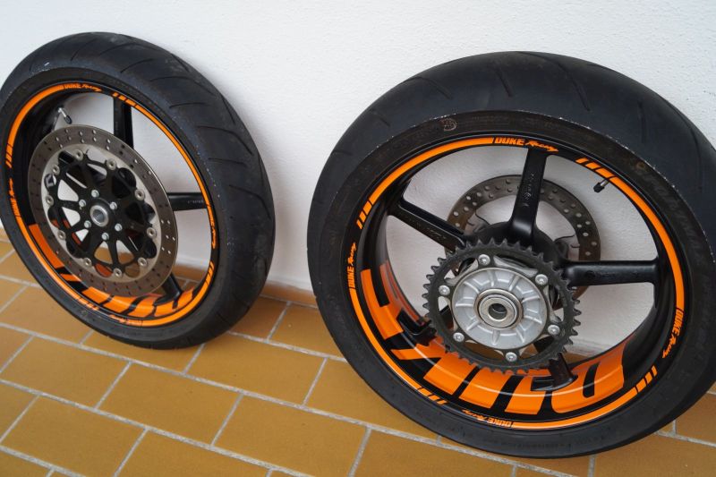 Wheelsticker KTM Duke Orange