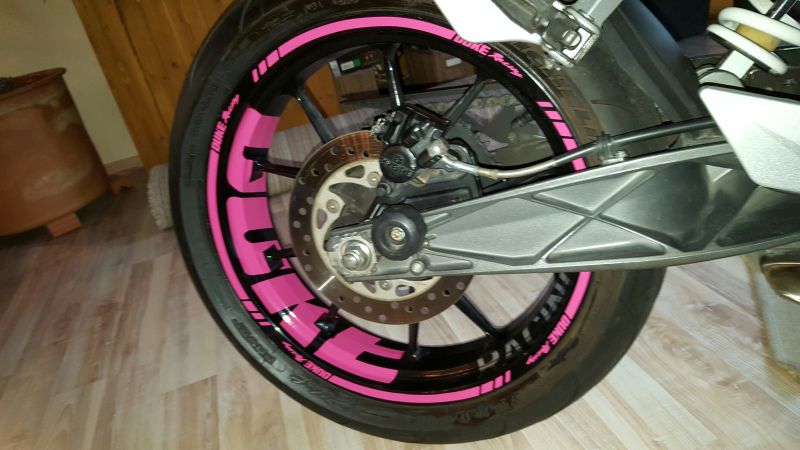 Wheel sticker KTM Duke 125 Pink Felgenaufkleber Felgenrandaufkleber