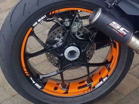 KTM 1290 Beast Felgenaufkleber Clean weiss Wheelsticker Premium