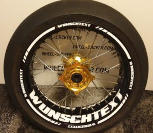 Universelle Wheelsticker mit Wunschtext Felgenaufkleber Felgenrandaufkleber 