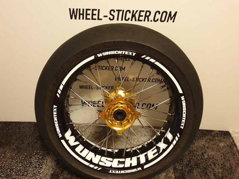 Universal Wheelsticker Wunschtext